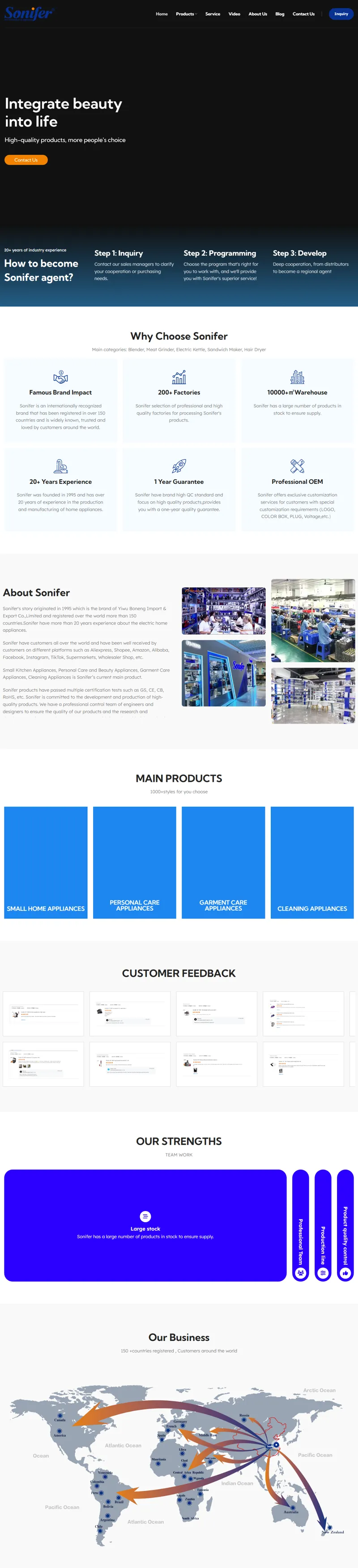 Sonifer Official – Yiwu Boneng Import& Export Co., Ltd. 网页长截图